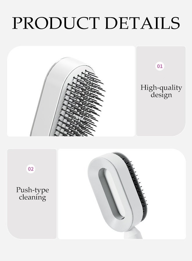Air Cushion Hair Comb for Women,Hairdressing Tool for Home and Barbershop,Portable Massage Comb, Suitable for All Hairstyles (White) - Image 3